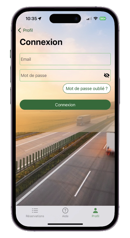 Écran AutoAccess — Authentification, connexion
